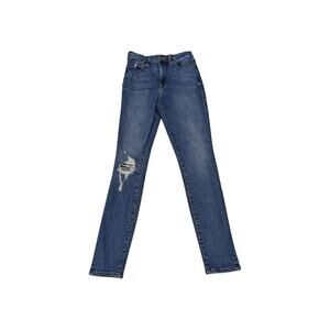 Good American Good Waist Skinny Jeans Distressed High Rise Womens 4 Denim Pants